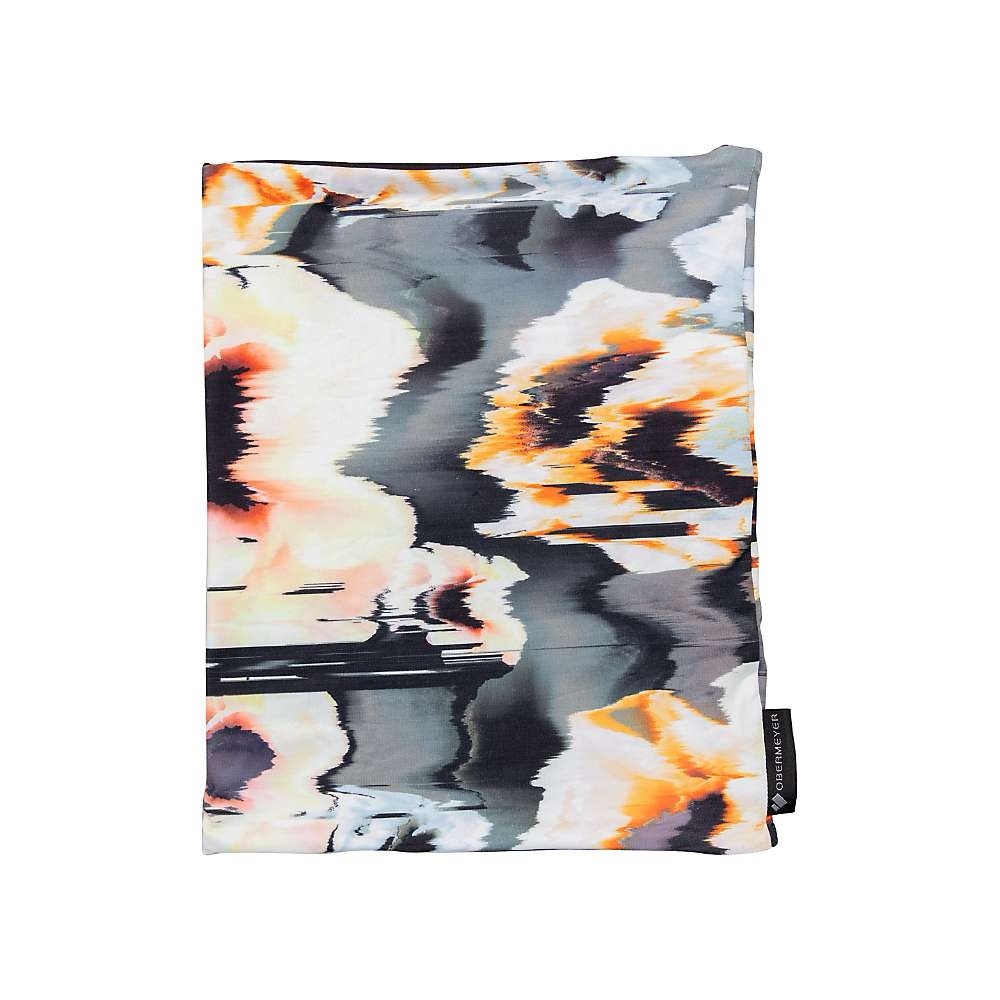 Obermeyer Abstract neck Scarf - Black, Orange, White